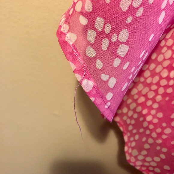 Forever 21 Pink Polka Dot Short Sleeve Blouse - Picture 5 of 6